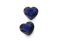 0.91 ct Wholesale Blue Sapphire Heart Pair 4.6 x 5.1 mm