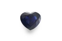 Blue Sapphire Faceted Heart