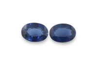 Wholesale 1.76 ct Sapphire Faceted Oval Pair - 5 x 7 mm