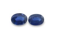 Wholesale 1.97 ct Sapphire Faceted Oval Pair 5 x 7 mm