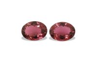 Wholesale 6 x 8 mm Red Tourmaline Faceted Oval Pair