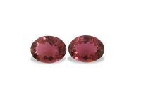 Wholesale 6 x 8 mm Red Tourmaline Oval Pair - 2.22 ct