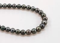 Natural Color Tahitian Pearl Round Strand – 8 - 10.1 mm