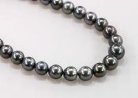 Natural Color Tahitian Pearl Round Strand – 8 - 10.6 mm