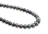 Natural Color Tahitian Pearl Round Strand – 8 - 10.6 mm