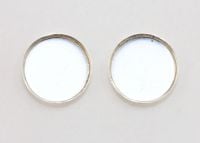 Sterling Silver Solid Back Round Bezel Cups