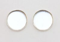 Solid Back Round Bezel Cups - Sterling Silver 