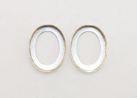 Sterling Silver Open Back Oval Bezel Cups