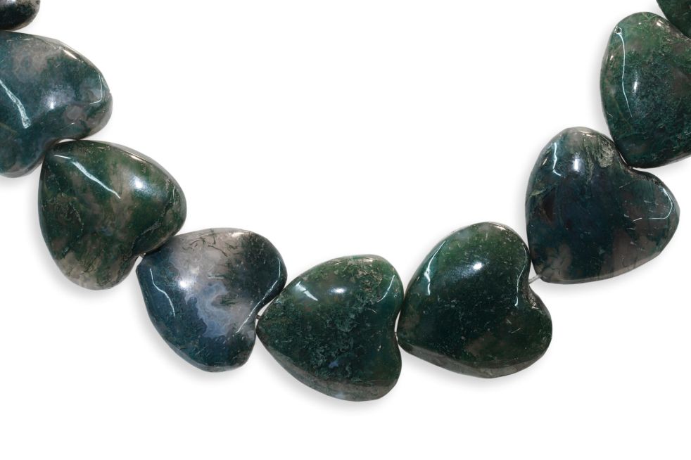 Wholesale Natural Moss Agate Beads Strands 