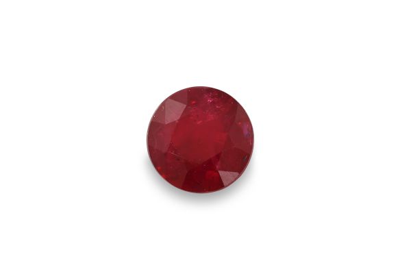 0.68 ct - Natural Ruby Faceted Round  - 5.1 mm
