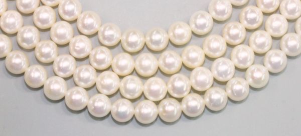 7-7.5mm Round White Pearls