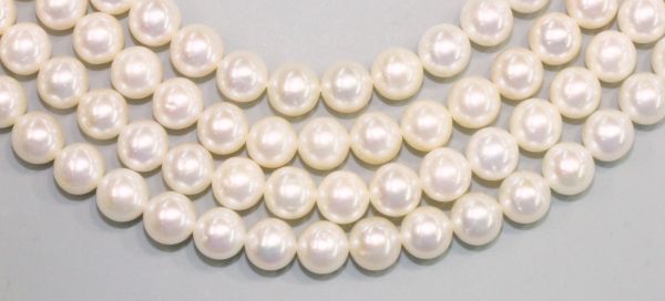7-7.5mm Round White Pearls