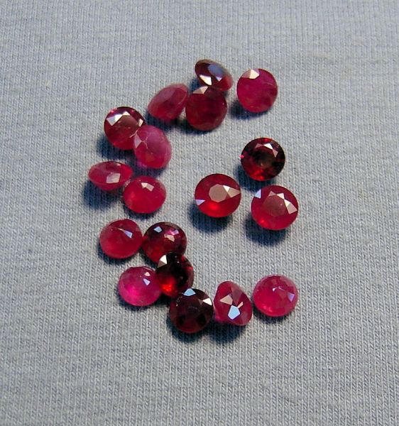 Ruby 5-6mm Rounds at $175.00/ct.