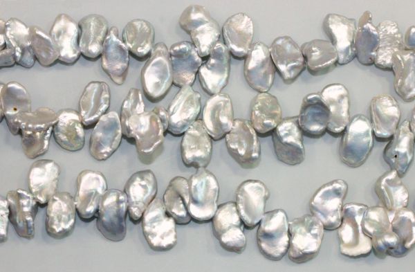 Dove Grey Keshi Pearls