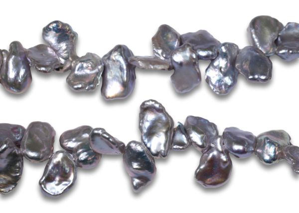 Dove Grey Keshi Pearls