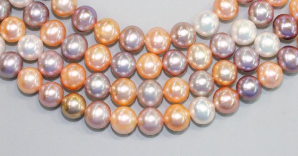 Wholesale 8-8.5mm Natural Multi-Color Round Pearls