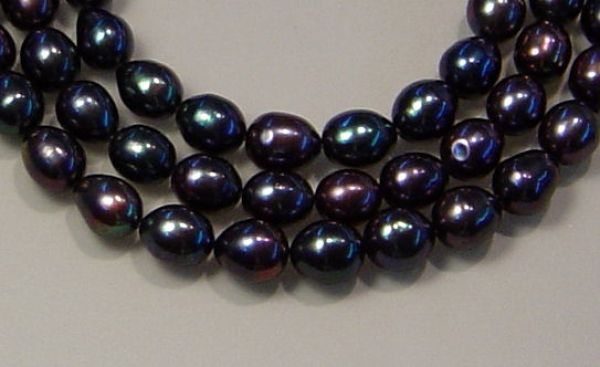 Dark Aubergine 10-11.5mm Oval/Pear Pearls 
