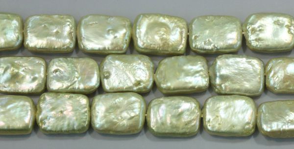 Celery Rectangle Coin Pearls