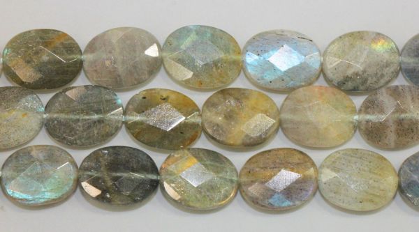 12x16mm Faceted Oval Labradorite Beads