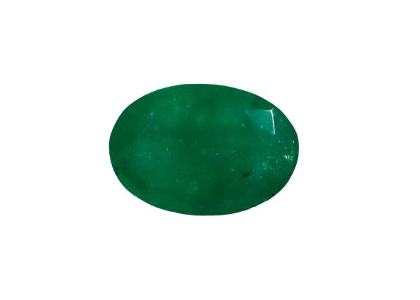1.54 ct - Faceted Natural Emerald Oval - 6.5 x 9 mm