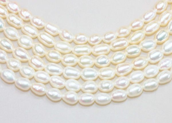 3.5-4mm Oval White Pearls @ $9.00