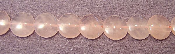 Rose Quartz Lentil Bead Strands