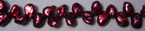 Black Raspberry Keshi Pearl Strands 