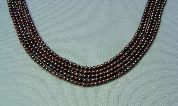 Japanese Akoya Peacock Pearls Round Strands - 2.5-3mm
