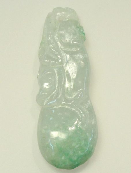 Natural Jadeite Bean Pod with Flower