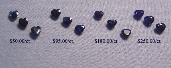Wholesale Sapphire 5x5mm Hearts