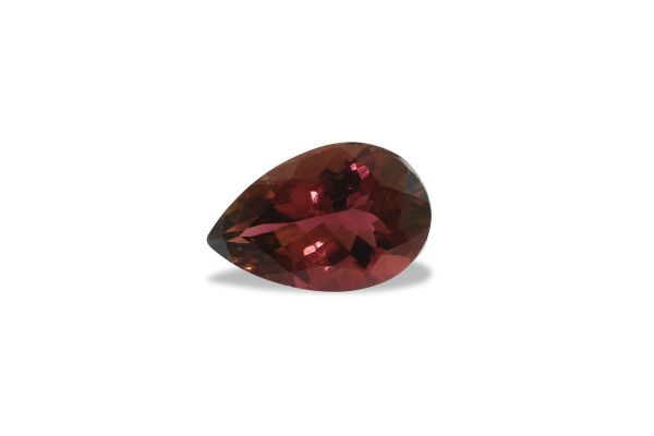 1.15 ct - Red Tourmaline Faceted Pear - 6 x 9 mm