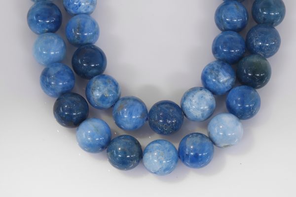 Blue Apatite Bead Strands - 10 mm