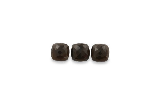 Smoky Quartz Rose Cut Cushion Antique Cabochons – 10 mm
