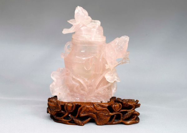 Rose Quartz Covered Vase