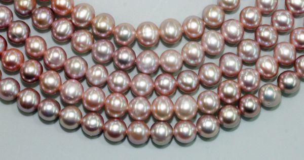 5.5-6mm Natural Color Lilac Roundish Pearls 