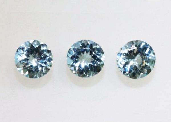 Aquamarine 6mm Fine Faceted Rounds @ $115.00