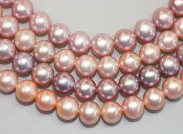 7-7.5mm Natural Color Round Pearls