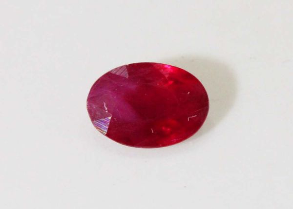 Ruby Faceted Oval, 0.56 ct. - 4.5x6.3mm