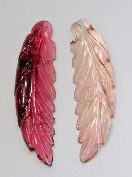 Carved Tourmaline Pair - 10.66 cts.