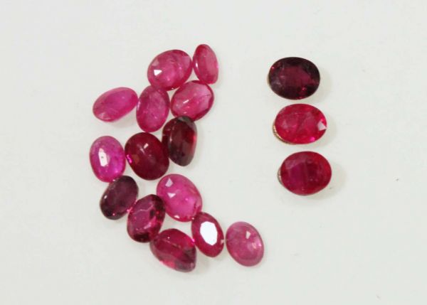 Ruby 3x4mm Ovals @ $40.00/ct.