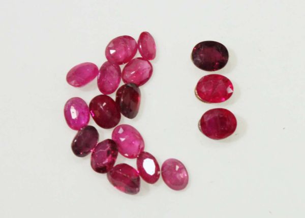 Ruby Faceted Oval @ $40.00/ct. - 3x4mm