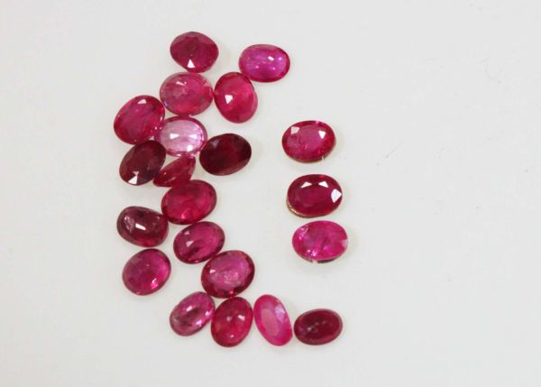 Ruby Faceted Oval @ $80.00/ct. - 3x4mm