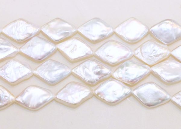 White Diamond Shaped Pearls