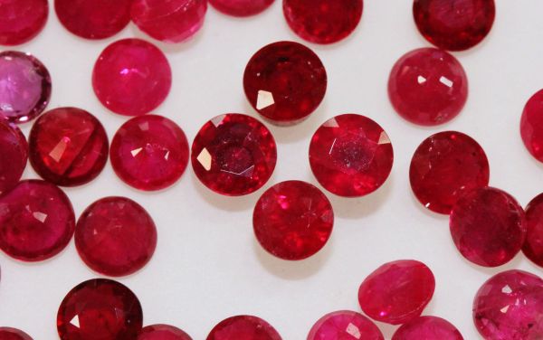 Ruby 4mm Rounds @ $225.00/ct. 