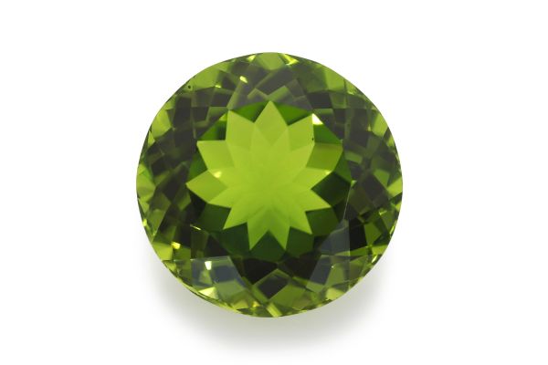 Peridot Faceted Round, 12.1mm - Gem Grade