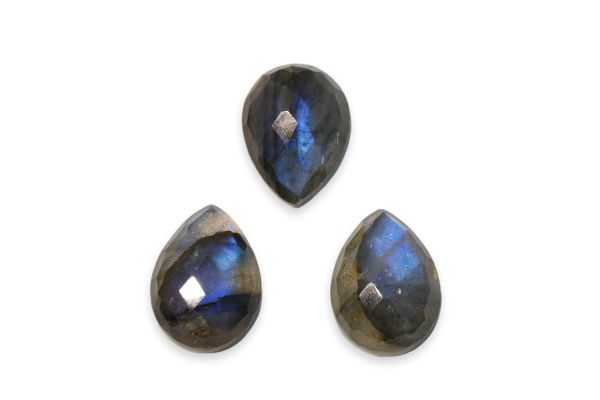 12x16mm Rose Cut Pear Labradorite