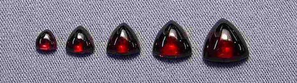 Garnet Trilliant Cabochons
