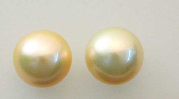 12mm Golden South Sea Pearl Pair