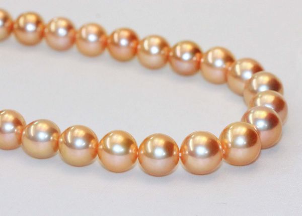 Natural Color 10-12mm Round Pearls - Gem Quality