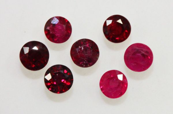 Ruby 4-5mm Faceted Rounds @ $145.00/ct.